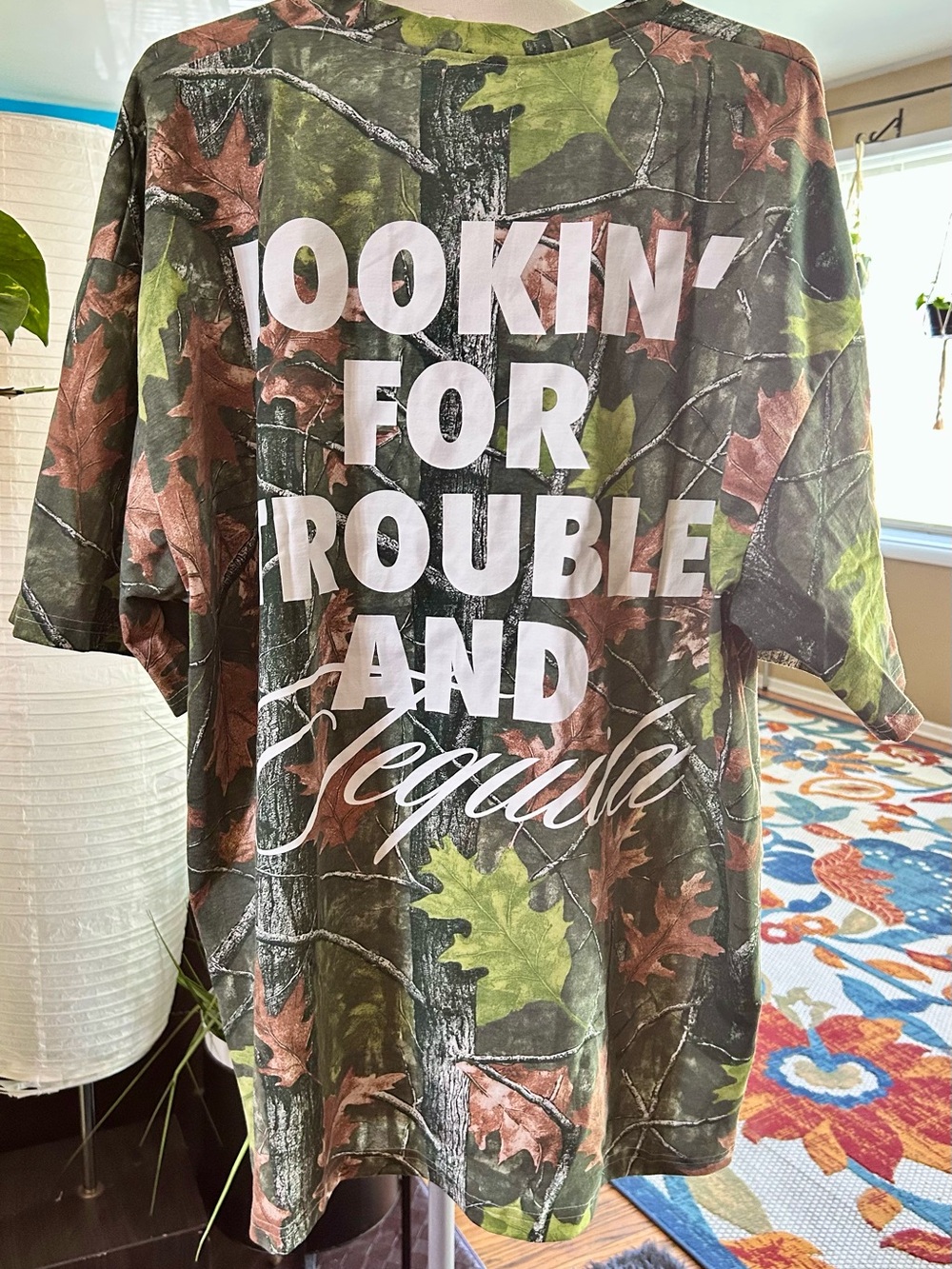Old West Green Camo Tee with Brown Accents